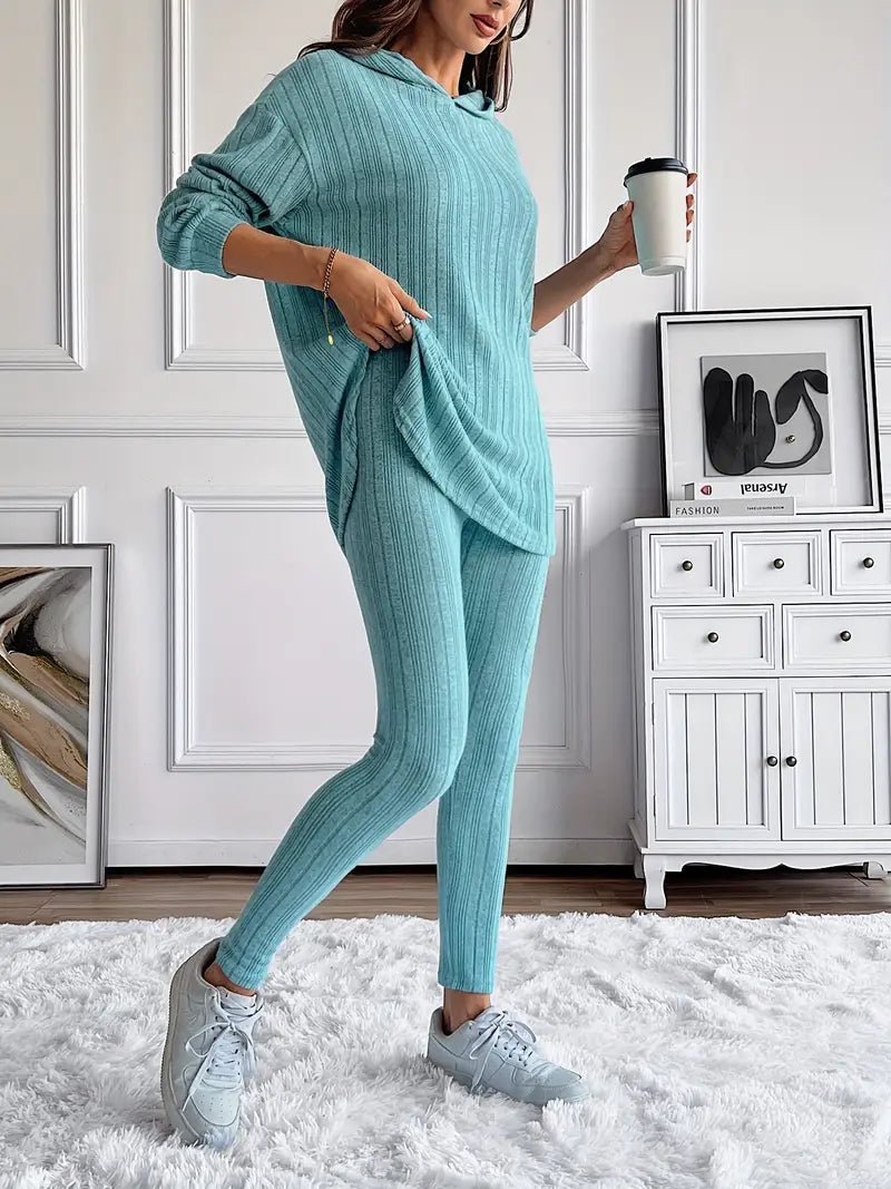 Halena - Ribbed Knit Lounge Set